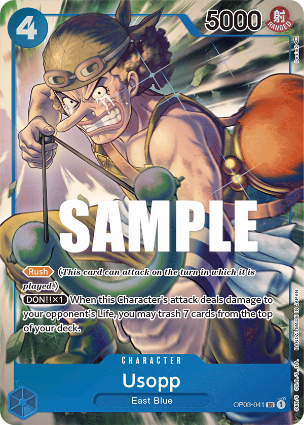 Usopp (Alternate Art) One Piece card (OP03-041, Pillars of Strength)