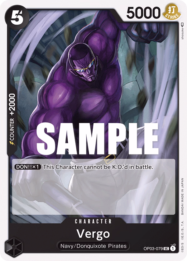Vergo One Piece card (OP03-079, Pillars of Strength)