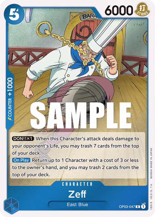Zeff One Piece card (OP03-047, Pillars of Strength)