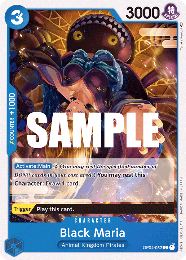 Black Maria One Piece card (OP04-052, Kingdoms of Intrigue)