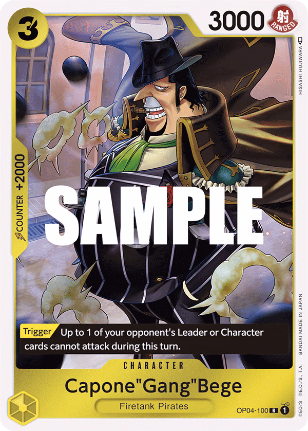 Capone"Gang"Bege One Piece card (OP04-100, Kingdoms of Intrigue)