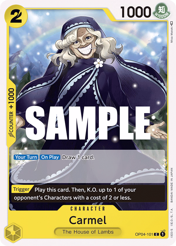 Carmel One Piece card (OP04-101, Kingdoms of Intrigue)