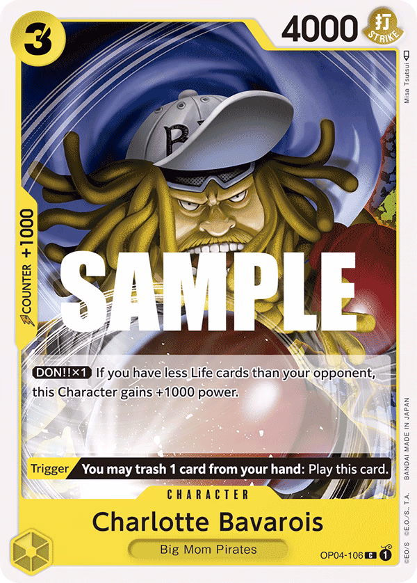 Charlotte Bavarois One Piece card (OP04-106, Kingdoms of Intrigue)