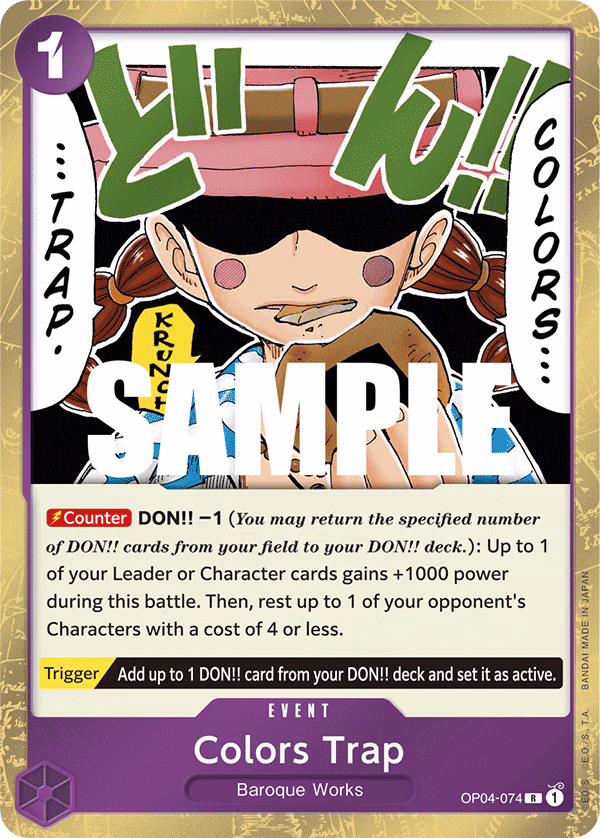 Colors Trap One Piece card (OP04-074, Kingdoms of Intrigue)