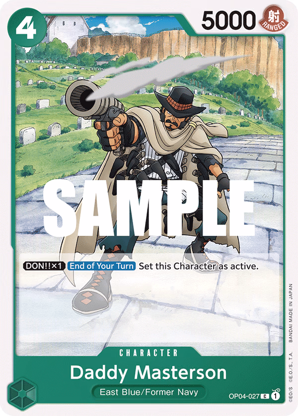 Daddy Masterson One Piece card (OP04-027, Kingdoms of Intrigue)