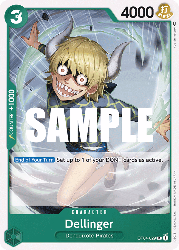 Dellinger One Piece card (OP04-029, Kingdoms of Intrigue)