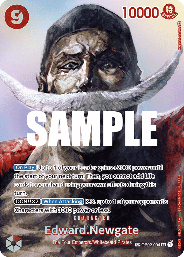Edward.Newgate (SP Card) One Piece card (OP02-004, Kingdoms of Intrigue)