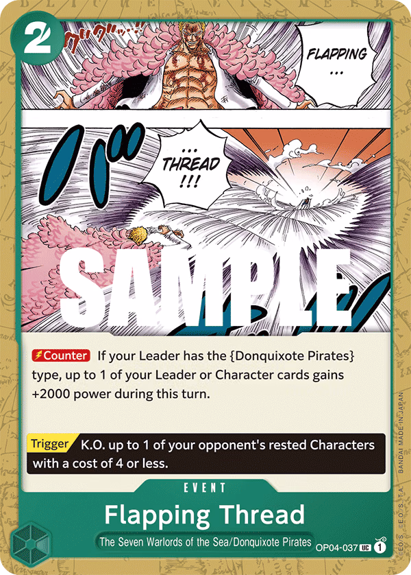 Flapping Thread One Piece card (OP04-037, Kingdoms of Intrigue)