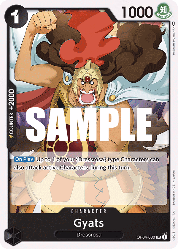 Gyats One Piece card (OP04-080, Kingdoms of Intrigue)