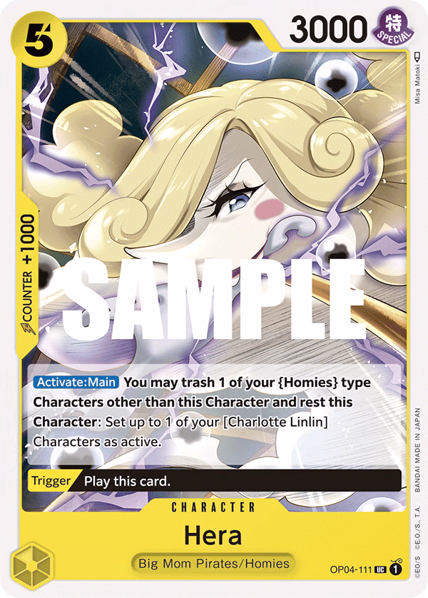 Hera One Piece card (OP04-111, Kingdoms of Intrigue)