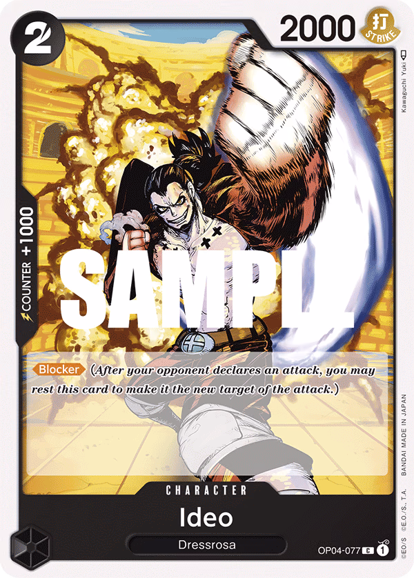 Ideo One Piece card (OP04-077, Kingdoms of Intrigue)