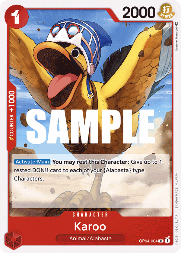 Karoo One Piece card (OP04-004, Kingdoms of Intrigue)