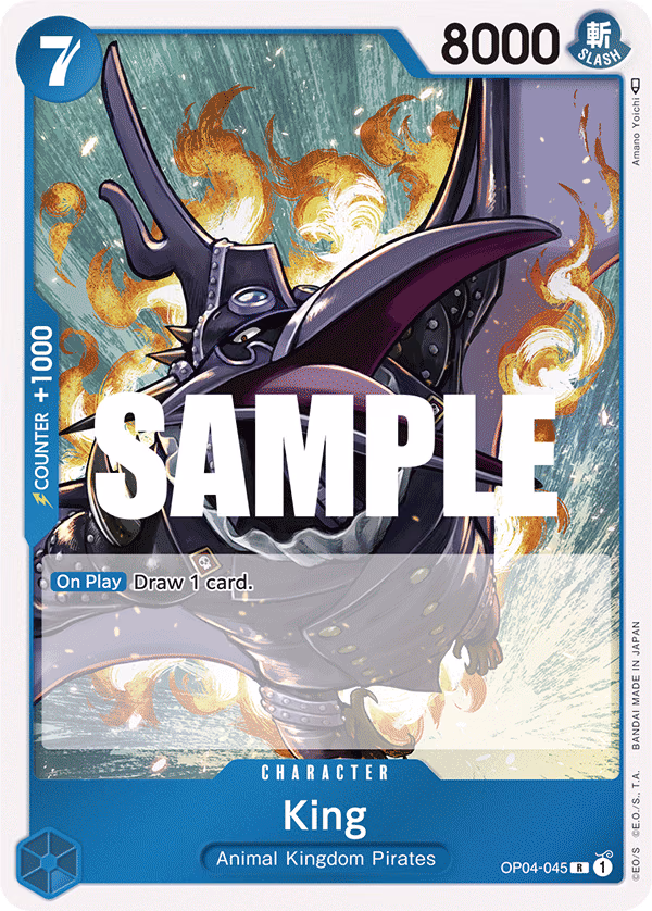 King One Piece card (OP04-045, Kingdoms of Intrigue)