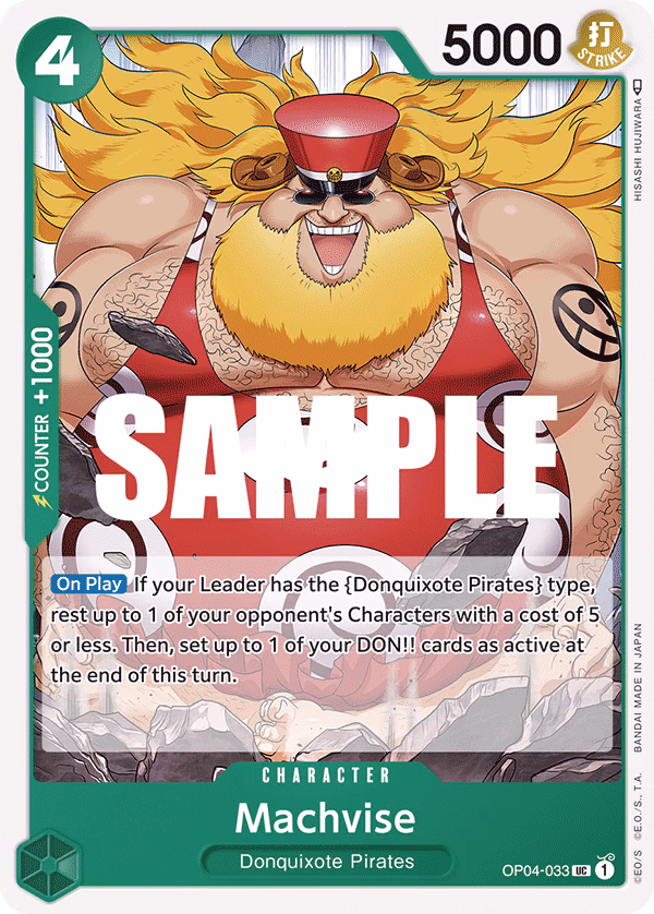 Machvise One Piece card (OP04-033, Kingdoms of Intrigue)