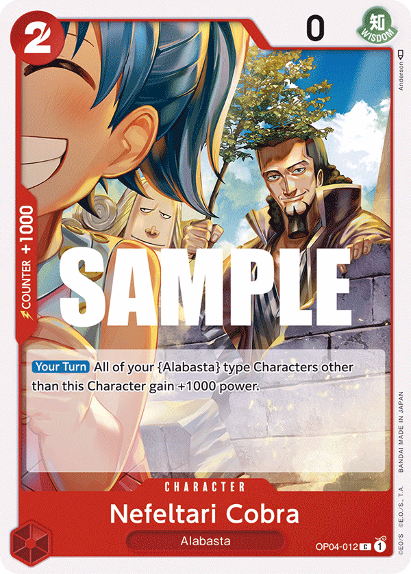 Nefeltari Cobra One Piece card (OP04-012, Kingdoms of Intrigue)