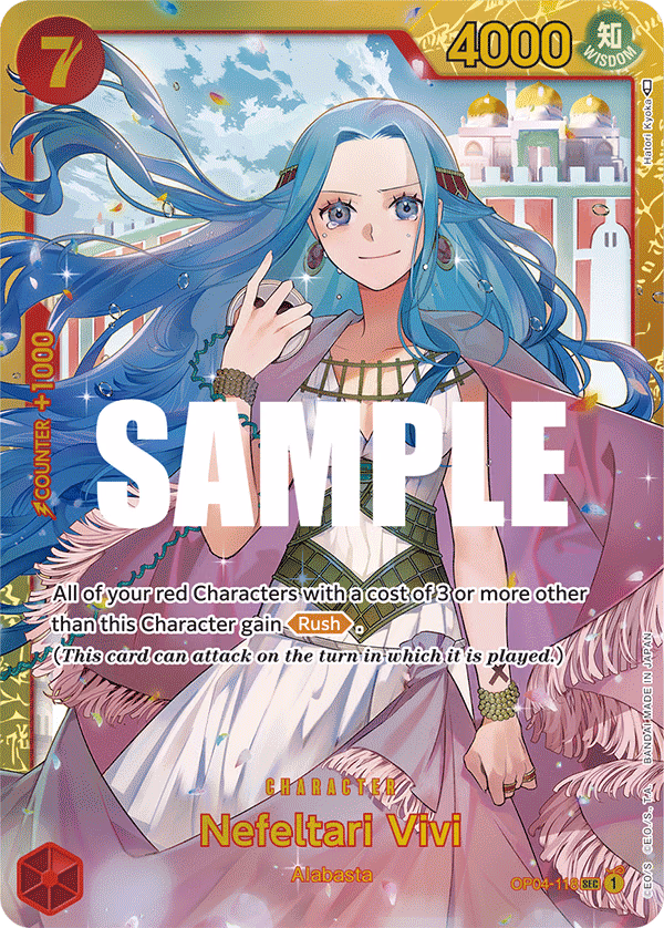 Nefeltari Vivi One Piece card (OP04-118, Kingdoms of Intrigue)