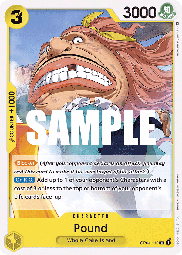 Pound One Piece card (OP04-110, Kingdoms of Intrigue)