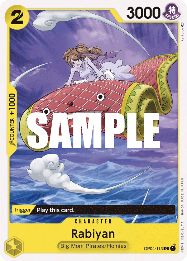 Rabiyan One Piece card (OP04-113, Kingdoms of Intrigue)