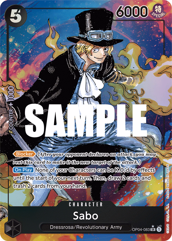 Sabo (Alternate Art Manga) One Piece card (OP04-083, Kingdoms of Intrigue)