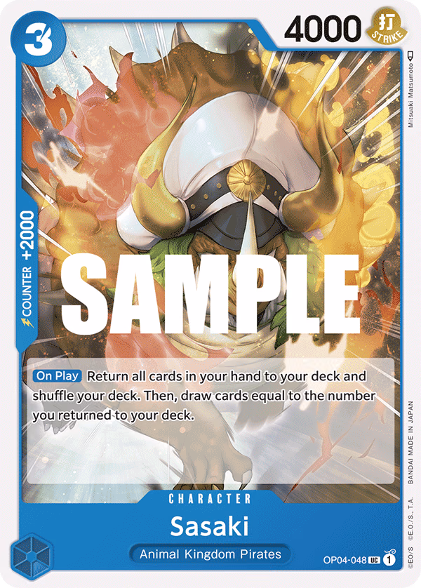 Sasaki One Piece card (OP04-048, Kingdoms of Intrigue)