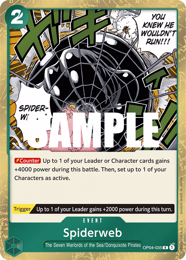 Spiderweb One Piece card (OP04-035, Kingdoms of Intrigue)
