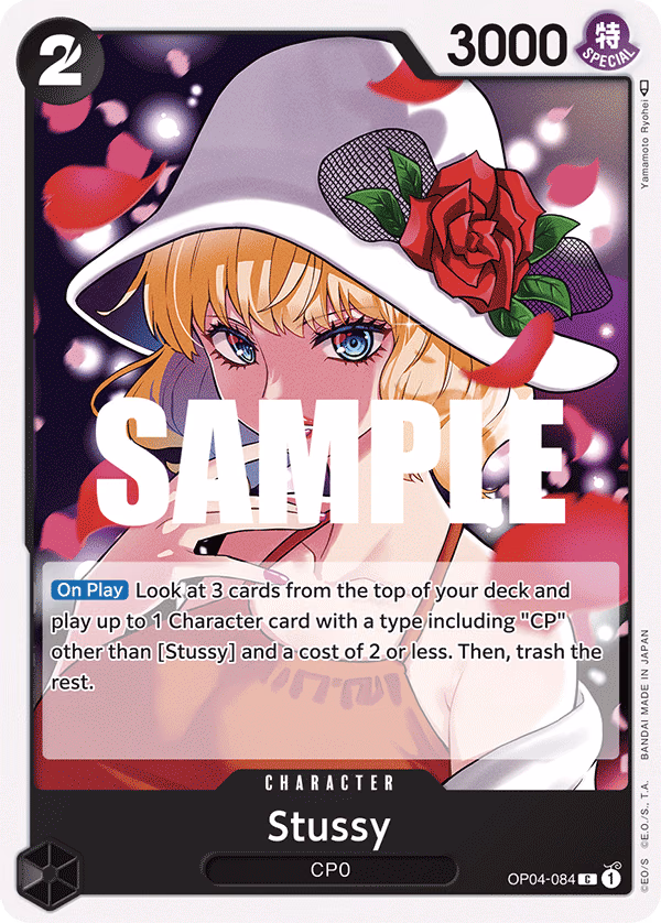 Stussy One Piece card (OP04-084, Kingdoms of Intrigue)