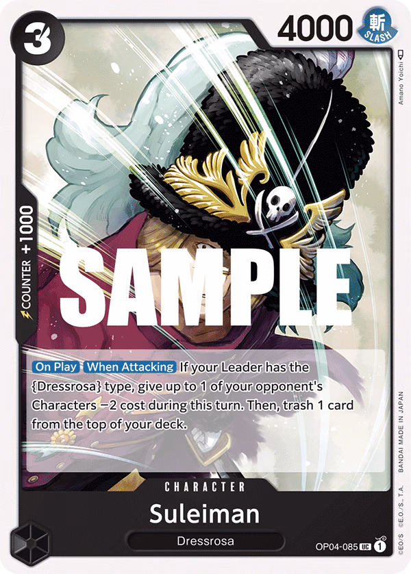 Suleiman One Piece card (OP04-085, Kingdoms of Intrigue)