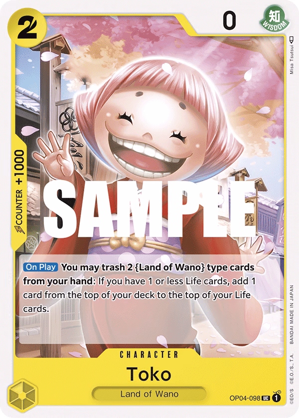 Toko One Piece card (OP04-098, Kingdoms of Intrigue)