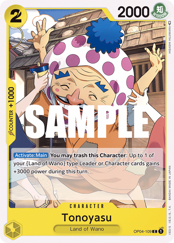 Tonoyasu One Piece card (OP04-109, Kingdoms of Intrigue)