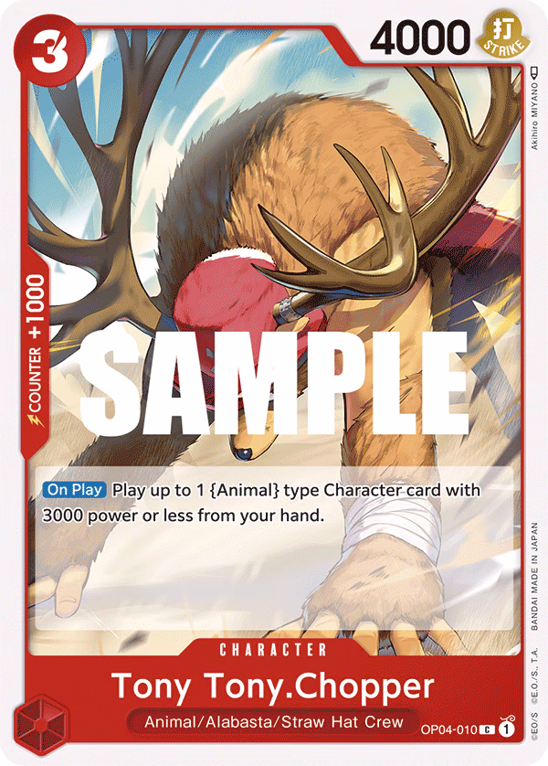 Tony Tony.Chopper One Piece card (OP04-010, Kingdoms of Intrigue)