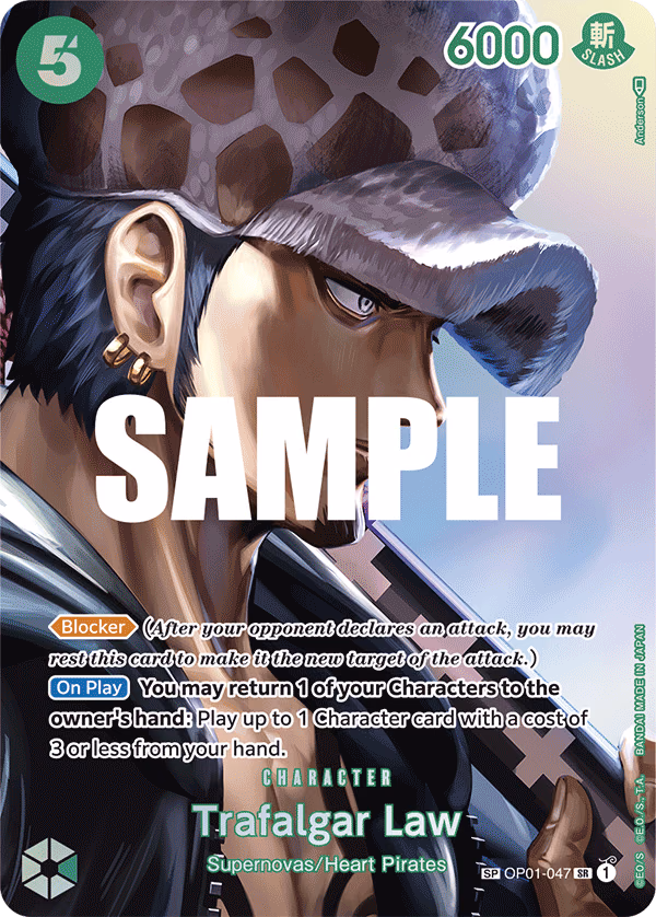 Trafalgar Law (SP Card) One Piece card (OP01-047, Kingdoms of Intrigue)