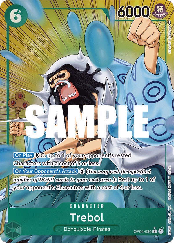 Trebol (Alternate Art) One Piece card (OP04-030, Kingdoms of Intrigue)