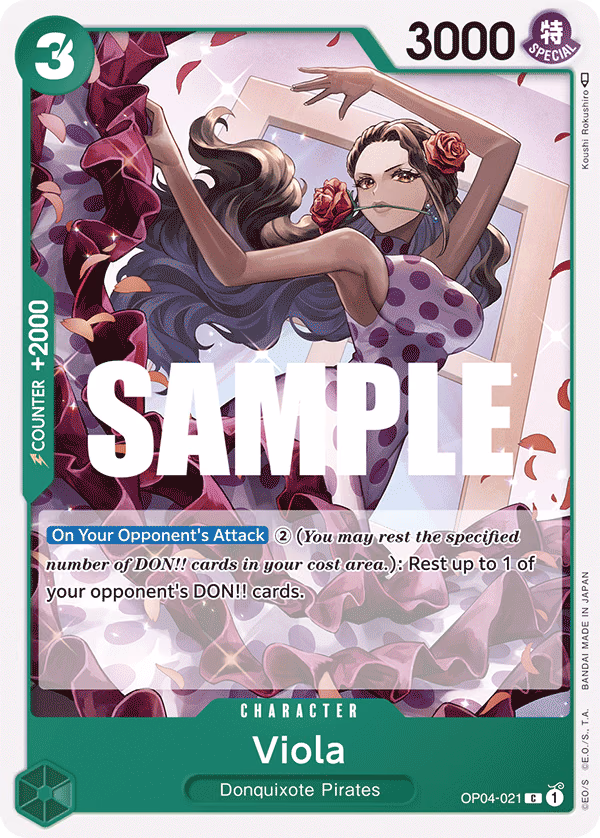 Viola One Piece card (OP04-021, Kingdoms of Intrigue)