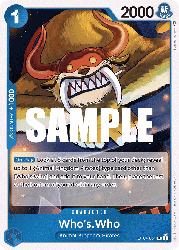 Who's.Who One Piece card (OP04-051, Kingdoms of Intrigue)