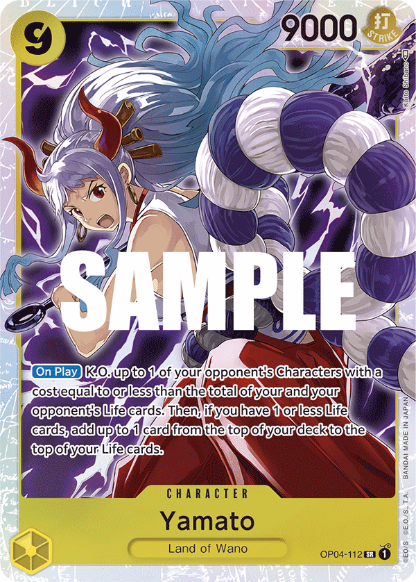Yamato One Piece card (OP04-112, Kingdoms of Intrigue)