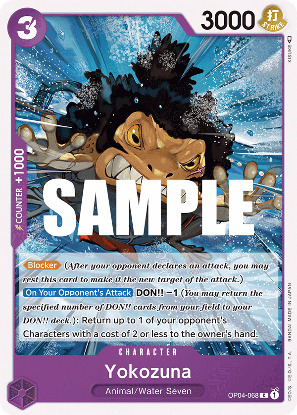 Yokozuna One Piece card (OP04-068, Kingdoms of Intrigue)