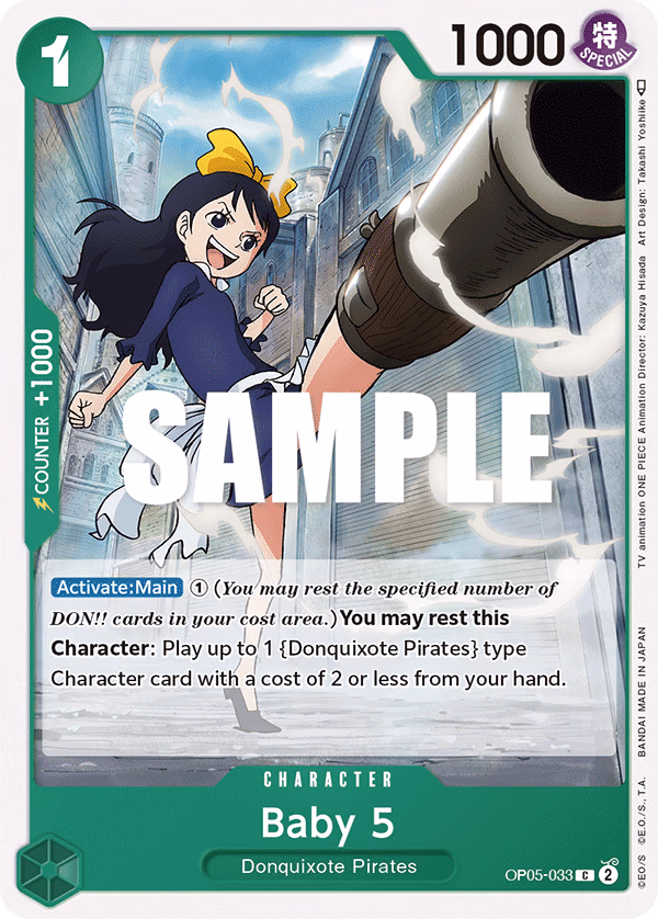 Baby 5 One Piece card (OP05-033, Awakening of the New Era)