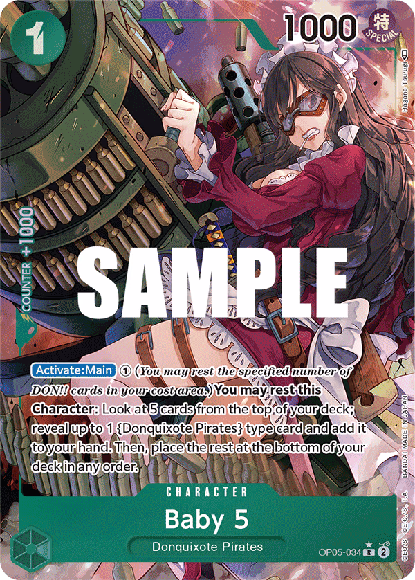 Baby 5 (Alternate Art) One Piece card (OP05-034, Awakening of the New Era)