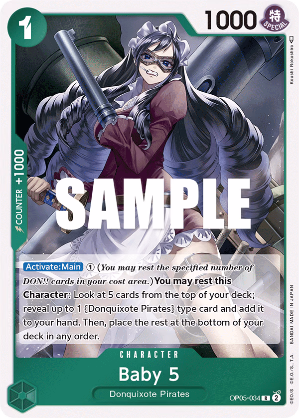 Baby 5 One Piece card (OP05-034, Awakening of the New Era)