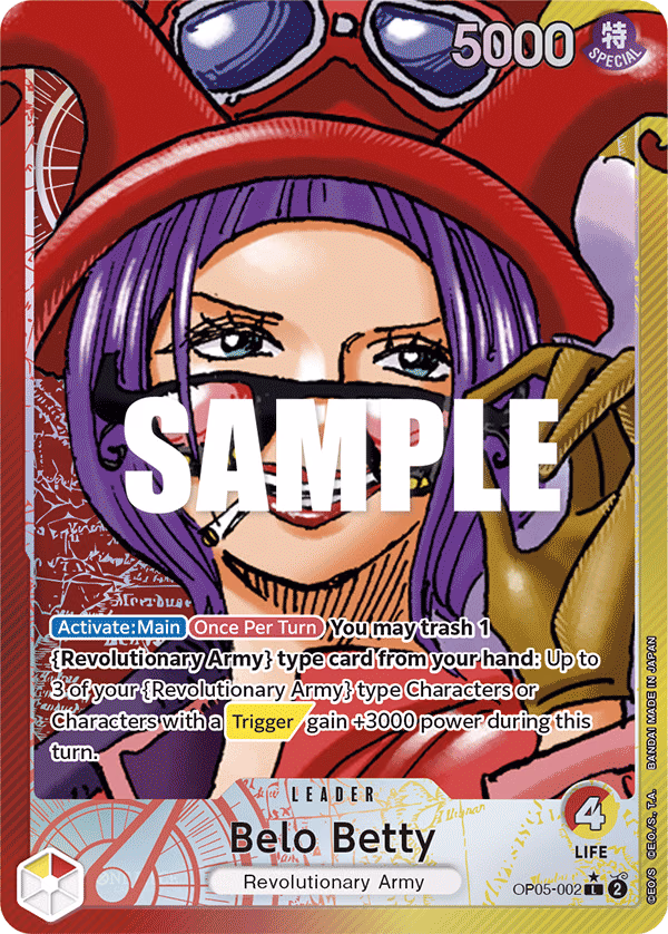 Belo Betty (Alternate Art) One Piece card (OP05-002, Awakening of the New Era)