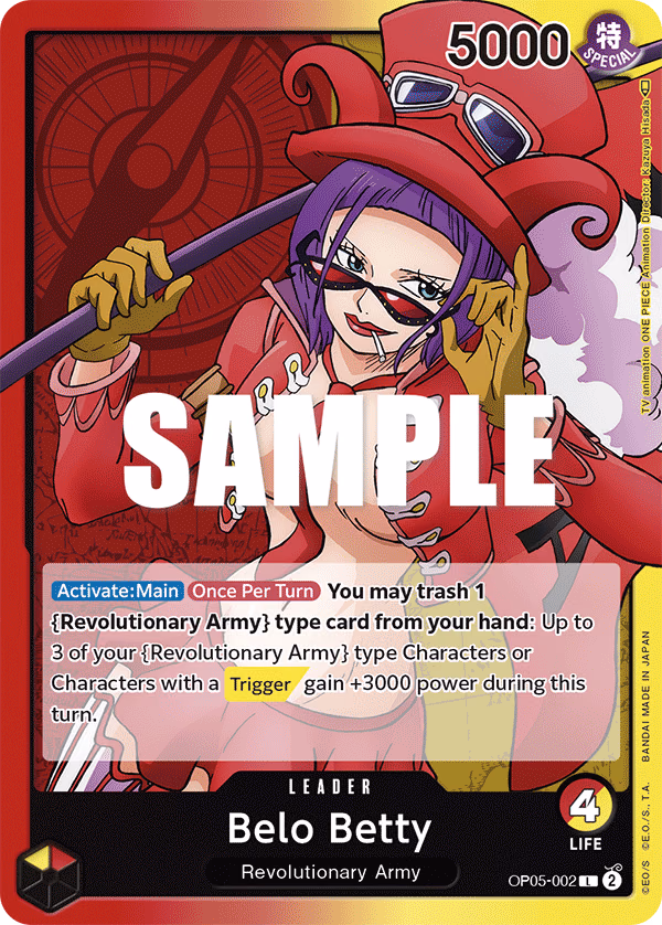 Belo Betty One Piece card (OP05-002, Awakening of the New Era)
