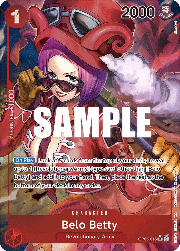Belo Betty (Alternate Art) One Piece card (OP05-015, Awakening of the New Era)