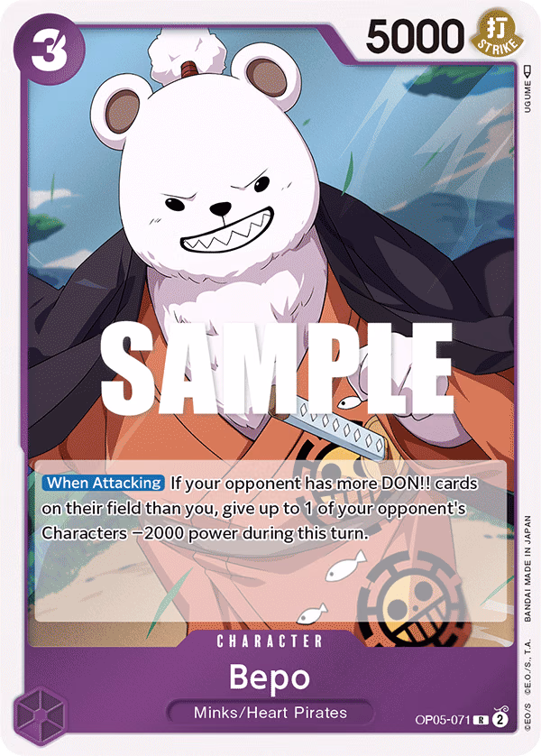 Bepo One Piece card (OP05-071, Awakening of the New Era)