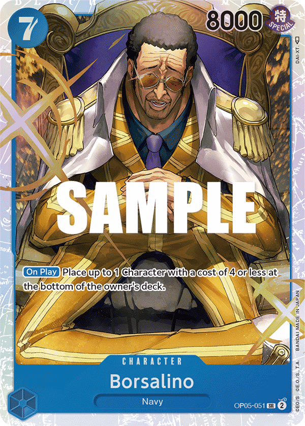 Borsalino One Piece card (OP05-051, Awakening of the New Era)