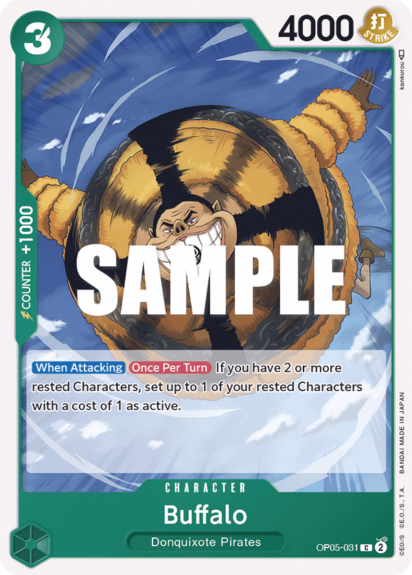 Buffalo One Piece card (OP05-031, Awakening of the New Era)