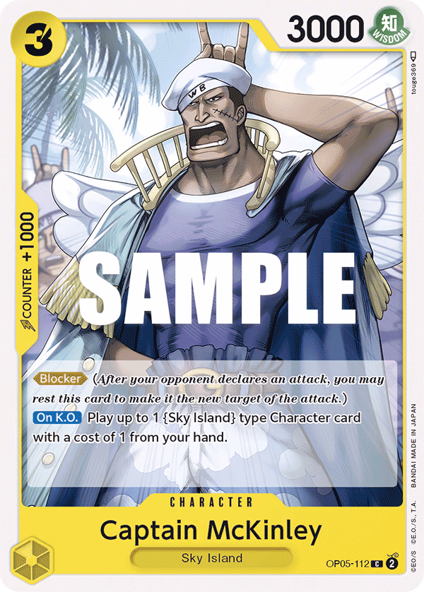 Captain McKinley One Piece card (OP05-112, Awakening of the New Era)