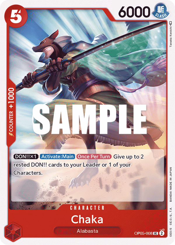 Chaka One Piece card (OP05-008, Awakening of the New Era)