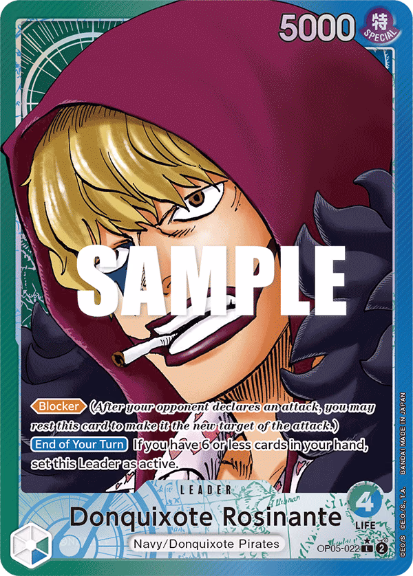 Donquixote Rosinante (Alternate Art) One Piece card (OP05-022, Awakening of the New Era)