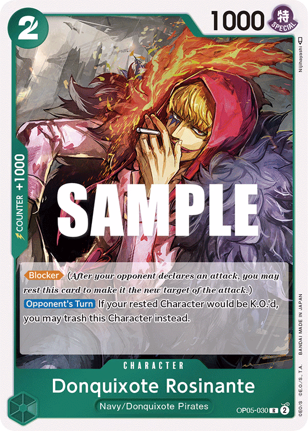 Donquixote Rosinante One Piece card (OP05-030, Awakening of the New Era)