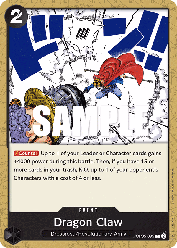 Dragon Claw One Piece card (OP05-095, Awakening of the New Era)